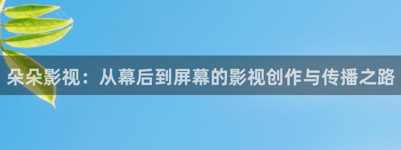 980影视：朵朵影视：从幕后到屏幕的影视创作与传播之路